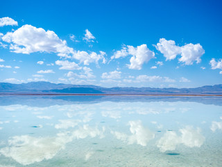 Chaka salt lake in qinghai