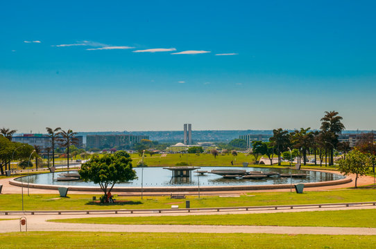 Esplanada dos Ministérios, main area of Brasilia, capital of Brazil