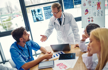 Fototapeta premium Group of doctors in clinic