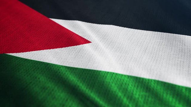Jordan flag is waving 3D animation. Symbol of Jordan national on fabric cloth 3D rendering in full perspective.