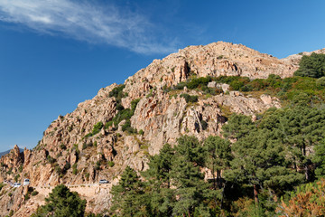 Fototapeta na wymiar Wąwóz Spelonca, Korsyka