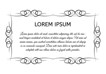 Decorative vintage horizontal frame