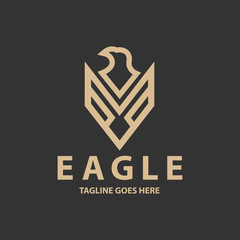 Eagle logo design template. Vector illustration