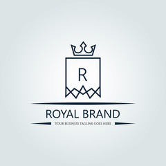 Royal brand logo design template. Vector illustration