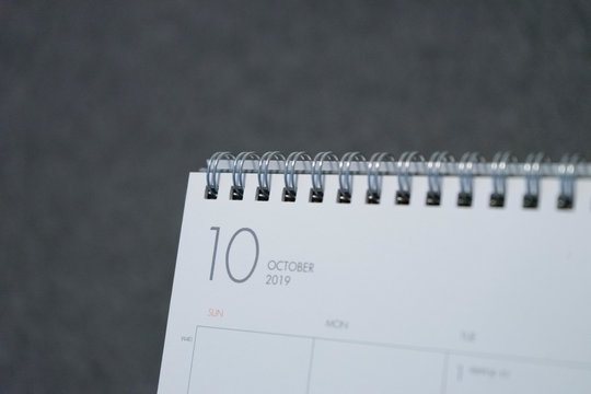 the letter October on the 2019 calendar
