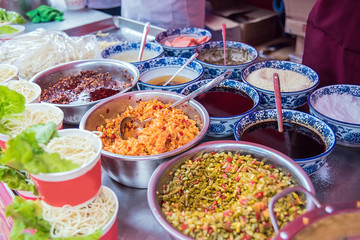 Chongqing hot and sour powder food stall