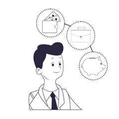 executive businessman cartoon