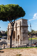 Fototapeta na wymiar Arch of Constantine in Rome. Italy, Europe
