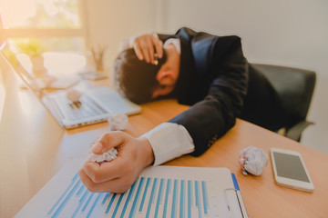 Businessman stress at work
