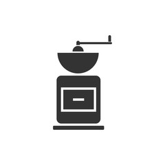 Coffee grinder icon flat