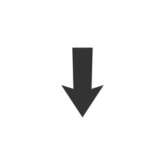 Down arrow icon flat