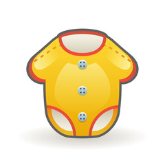 Bodysuit for newborns cartoon baby dress wear clothing design vector illustration