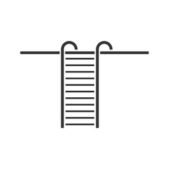 Step ladder icon flat