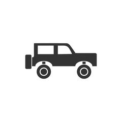 Jeep travel icon flat