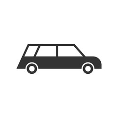 Passenger car icon flat