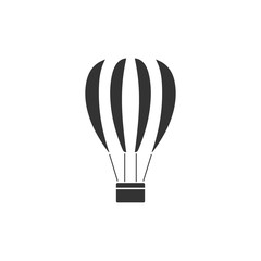 Hot air balloon icon flat