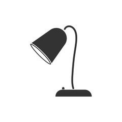 Reading lamp icon flat