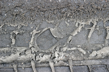 Ice footprints shoe imprints texture surface