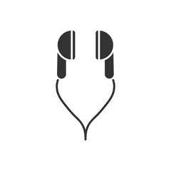 Vacuum headphones icon flat