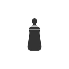 Baby bottle icon flat