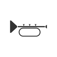 Trumpet icon flat