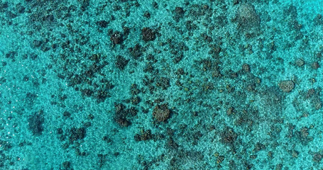 Lagoon in aerial view, French Polynesia