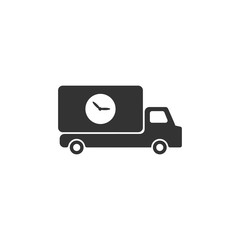 Delivery time icon flat