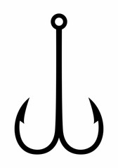 Fish hook dark silhouette