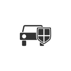 Car insurance icon flat