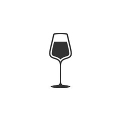 Wineglass icon flat