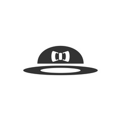 Women hat icon flat