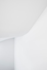 White blank wall with a curve shadow