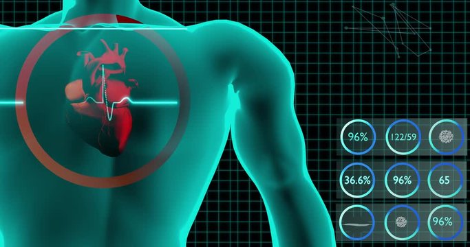 EKG Normal Heart Attack Congestive Heart Failure cardiovascular disease concept 