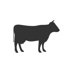 Cow icon flat