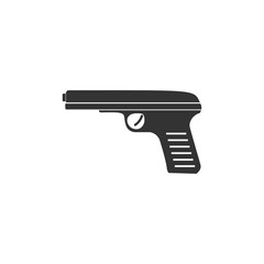 Gun icon flat