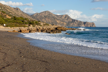 Fototapeta na wymiar Coast line at Paleochora. Crete Greece