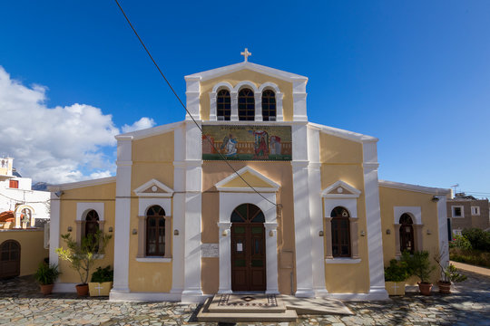 Paleochora Greece. 16-12-2018. Orthodox church at Paleochora Crete Greece.