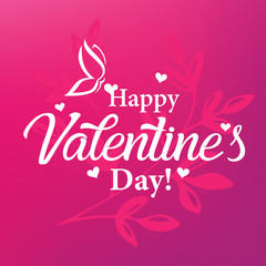 Valentines day card stylized vector template
