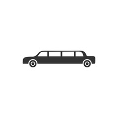 Limousine icon flat