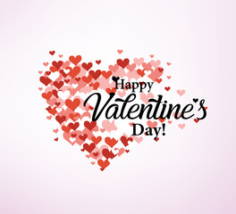 Valentines day card stylized vector template
