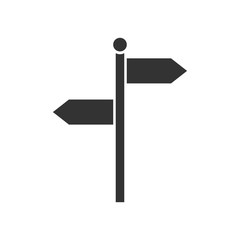 Signpost icon flat