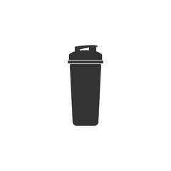 Cocktail shaker icon flat