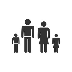 Family icon flat