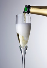 a glass of champagne