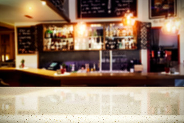 Table background and bar interior 