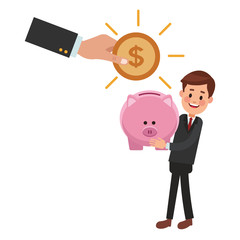 business saving money cartoon