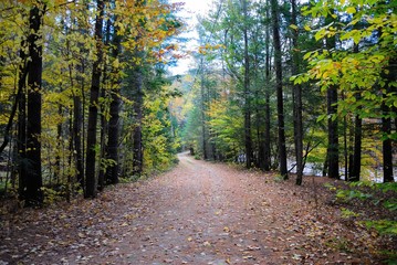 The Mohawk Trail through The Berkshire Hills (Massachusetts, USA) in autumn