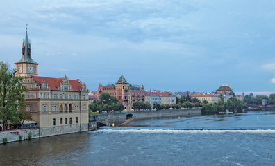 Fototapeta na wymiar Prague Riverside