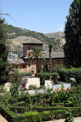 Partal palace at Royal complex of Alhambra. Granada, Spain