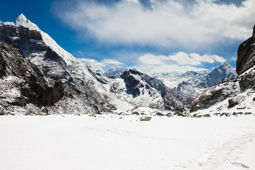 Landscape with high Himalayan peaks